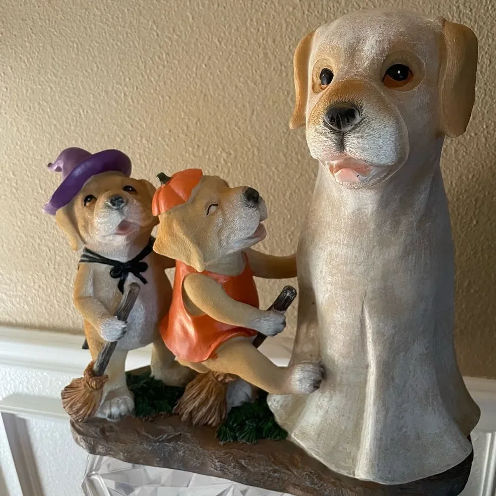 Hay and Harvest Golden Retriever Halloween Decoration Indoor Outdoor CUTEEE!